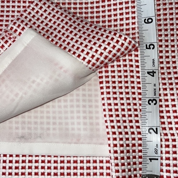 Halogen Red & White Gingham Print Pencil skirt Sz. 10 - Picture 11 of 14